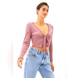 Urban Outfitters Verona Lettuce-Edge Cardigan